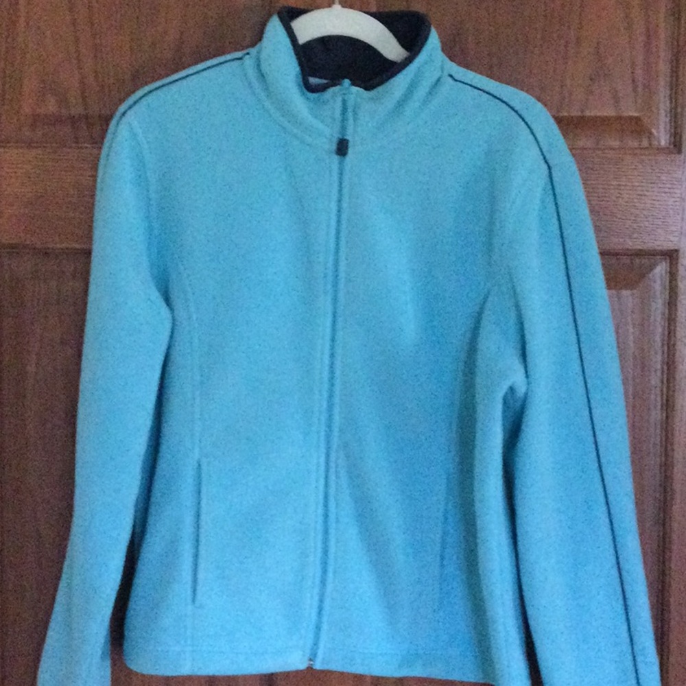Women’s blue fleece jacket size L. Gently worn.
